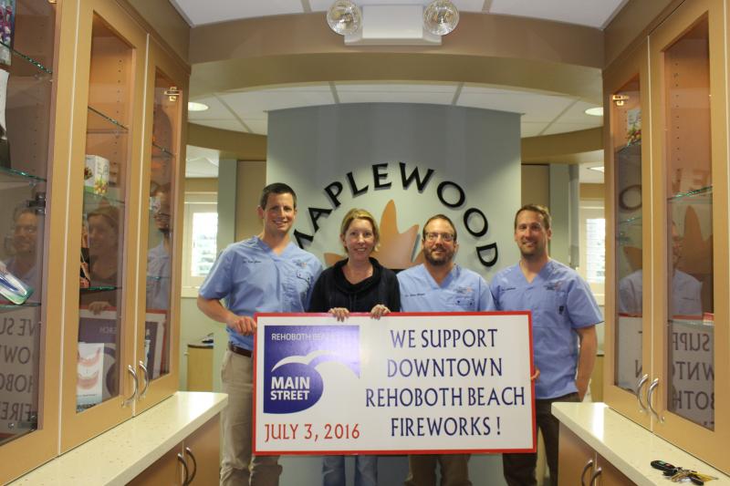 Maplewood Dental donates 1,000 to Rehoboth Beach 2016 Fireworks Fund